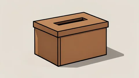A stack of blank paper ballots next to a wooden ballot box