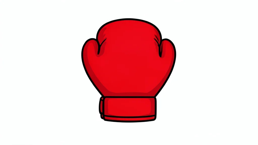 A pair of red leather boxing gloves resting on a white canvas ring floor