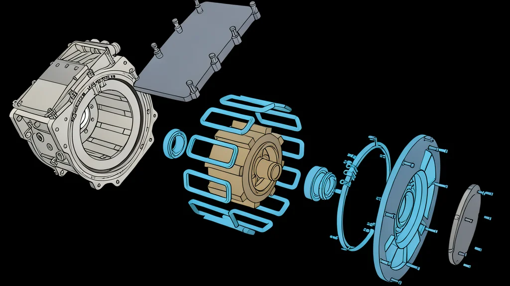 A heavy-duty electric motor with a metallic housing and copper windings