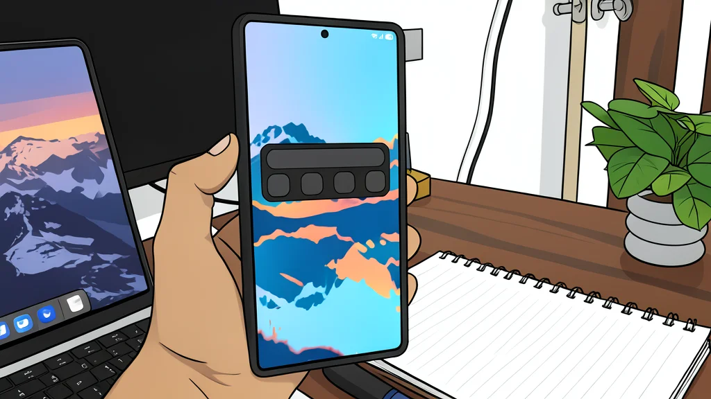 A smartphone resting on a wooden nightstand next to a coiled charging cable.