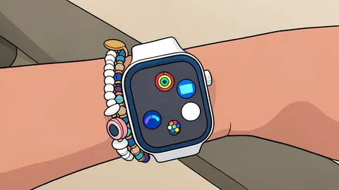A fabric wristband attached to a small, smooth, screenless electronic module