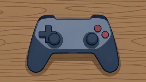 A dual-analog controller resting on a wooden surface