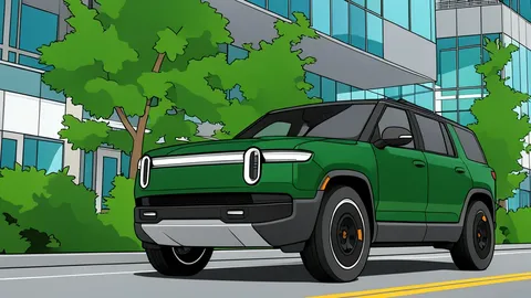 A modern electric pickup truck parked in a driveway