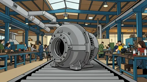 A heavy-duty industrial gearbox with interlocking metal gears and a robust steel housing