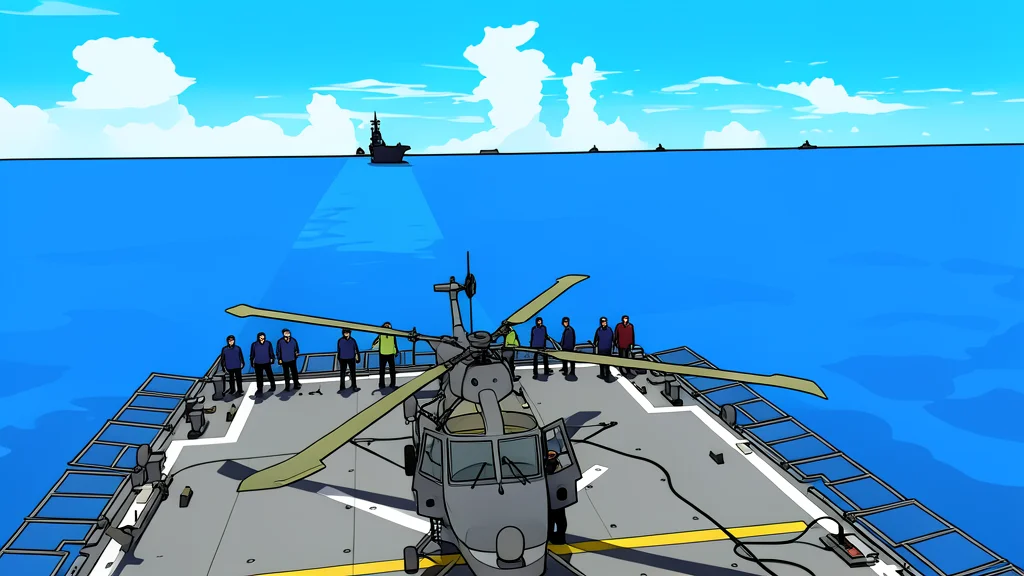 A formation of gray naval warships sailing in open water
