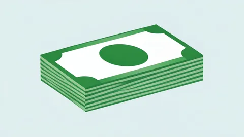 A flat vector illustration of a neat stack of U.S. dollar bills.