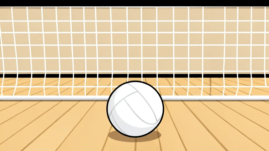 A volleyball net stretched across a gymnasium floor
