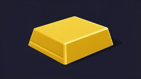 A stack of polished, rectangular gold bullion bars resting on a dark surface