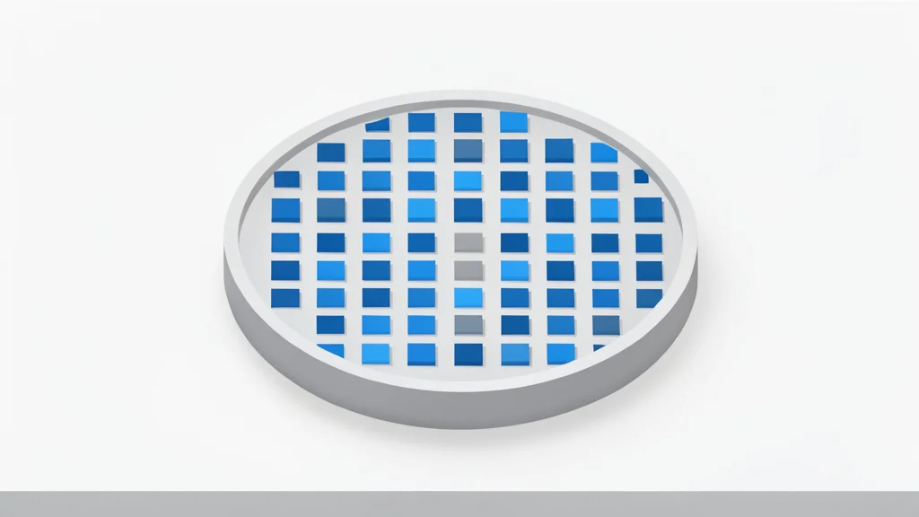 A semiconductor wafer resting on a cleanroom table