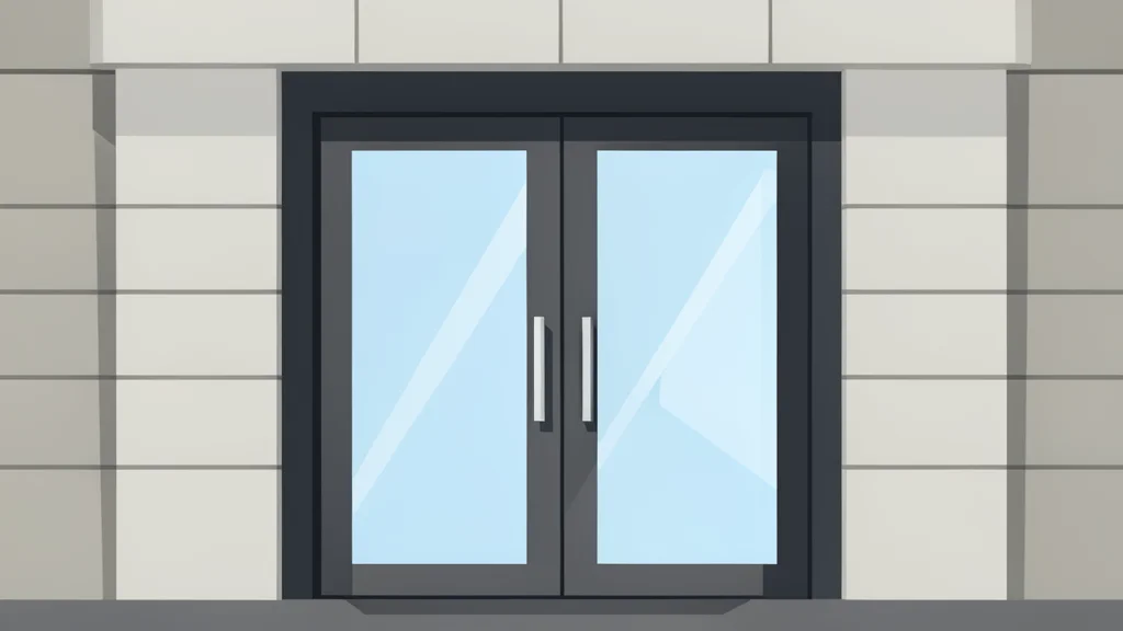 A modern bank branch entrance featuring glass doors and a polished stone facade.