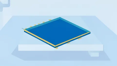A silicon wafer resting on a cleanroom table