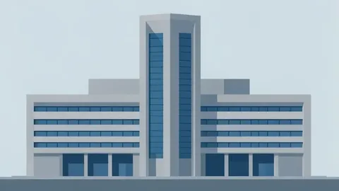 A classical bank facade with tall columns and a solid foundation