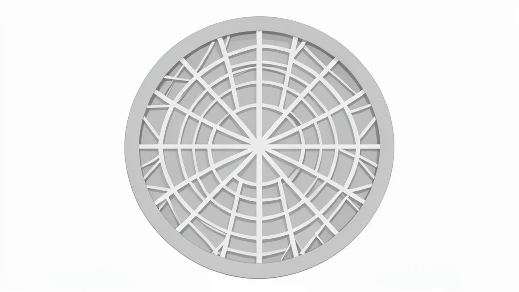 A flat vector illustration of a silicon wafer with a visible microscopic grid pattern.