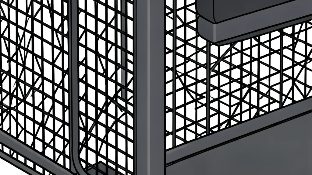 A padded octagonal fighting cage with black mesh fencing and a central canvas floor