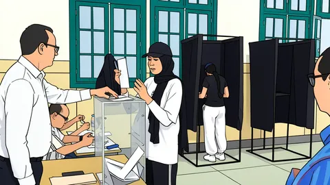 A simple ballot box with a slot for paper ballots.