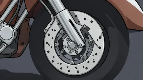 A flat-vector illustration of a motorcycle racing circuit featuring an asphalt track surface and tire barriers.