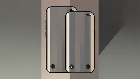 A flat vector illustration of a smartphone with a screen curving around all four edges.