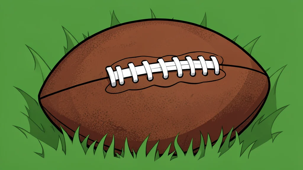A green grass football field with white yard lines and goalposts in the distance