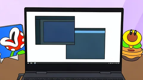 A laptop keyboard with a glowing power button