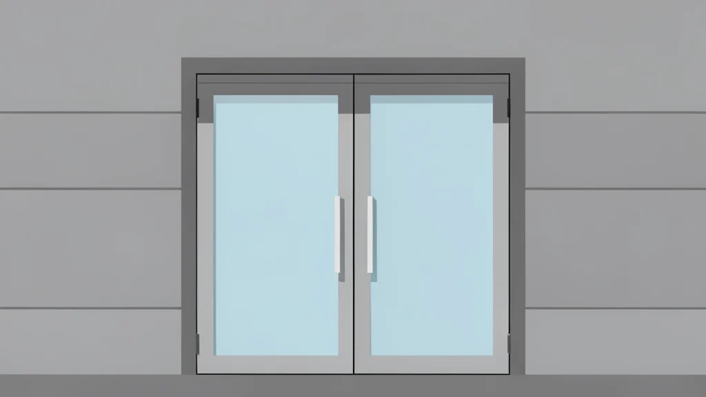 A modern bank branch entrance with glass doors and a stone facade