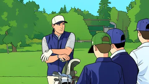 A golf course fairway with a green and a flagstick in the distance