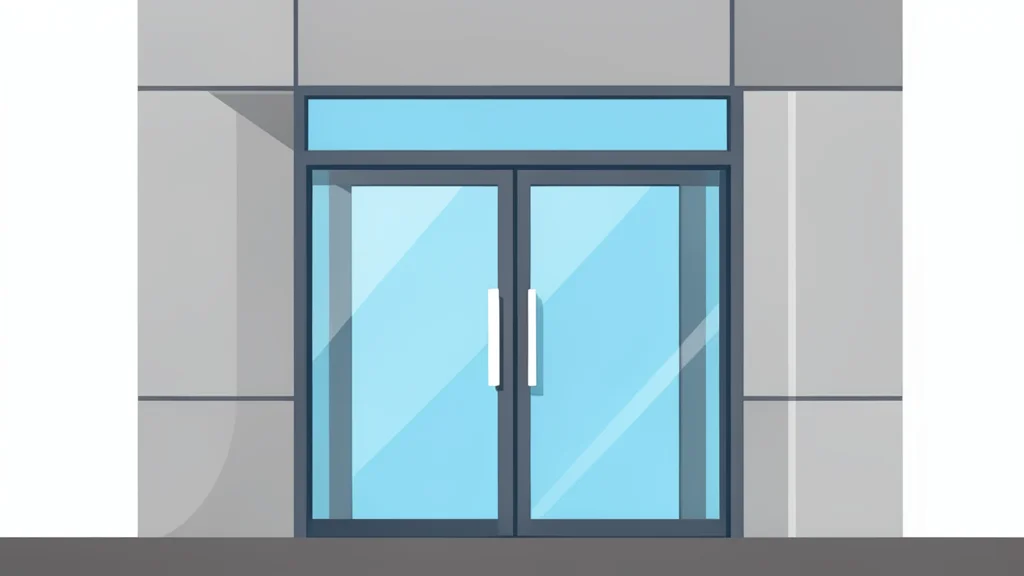 A modern bank branch entrance with glass doors and a polished stone facade.