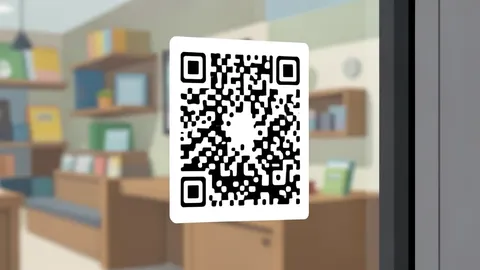 A flat vector illustration of a smartphone displaying a digital payment interface with abstract geometric shapes.