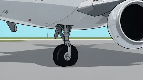 A commercial passenger jet parked on an airport tarmac