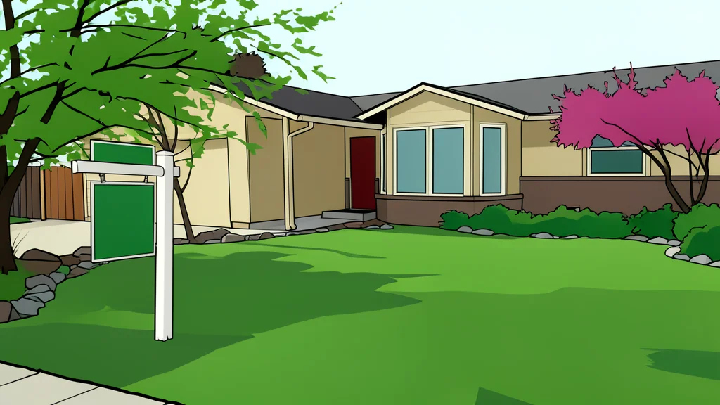 A row of suburban single-family houses with front lawns