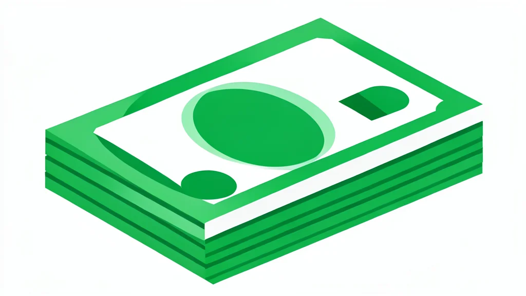 A neat stack of US dollar bills