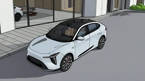 A modern electric SUV parked on a smooth asphalt surface