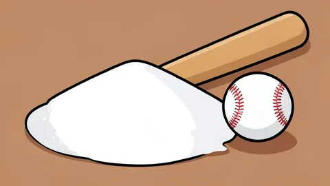 A flat vector illustration of a baseball diamond featuring a brown dirt infield and green grass outfield.